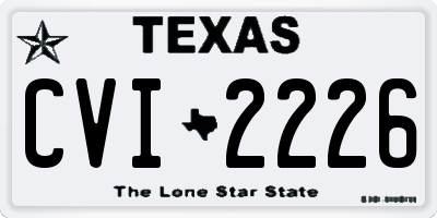 TX license plate CVI2226