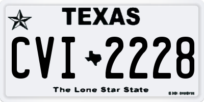 TX license plate CVI2228