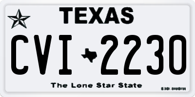 TX license plate CVI2230