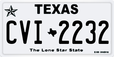 TX license plate CVI2232