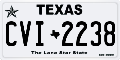 TX license plate CVI2238