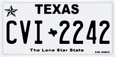 TX license plate CVI2242