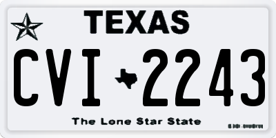 TX license plate CVI2243