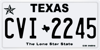 TX license plate CVI2245