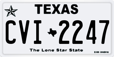 TX license plate CVI2247