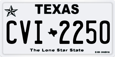 TX license plate CVI2250