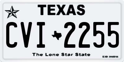 TX license plate CVI2255