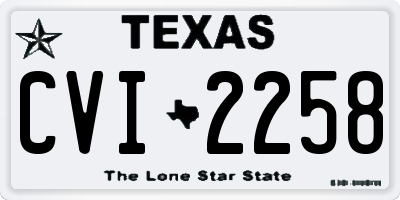 TX license plate CVI2258