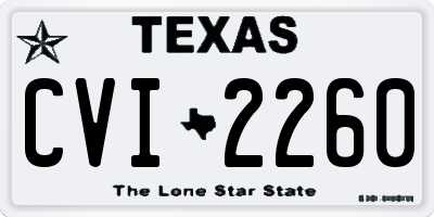 TX license plate CVI2260