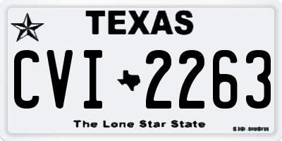 TX license plate CVI2263
