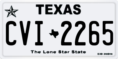 TX license plate CVI2265