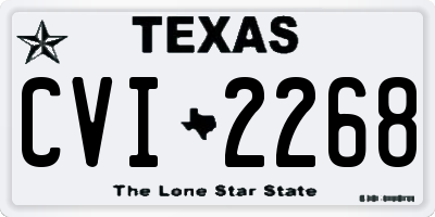 TX license plate CVI2268