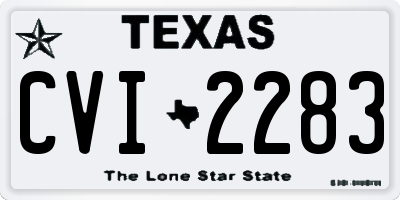 TX license plate CVI2283