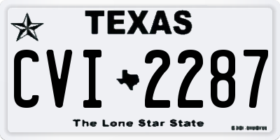 TX license plate CVI2287