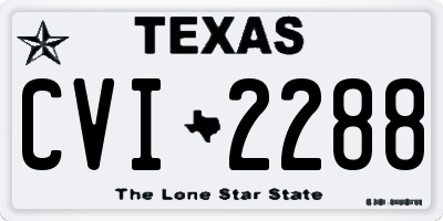 TX license plate CVI2288