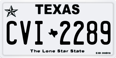 TX license plate CVI2289