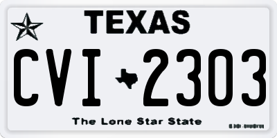 TX license plate CVI2303