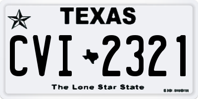 TX license plate CVI2321