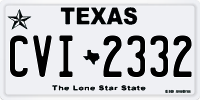 TX license plate CVI2332