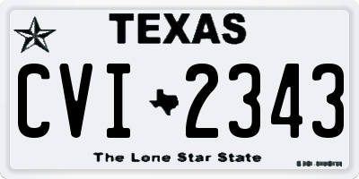 TX license plate CVI2343