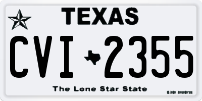 TX license plate CVI2355
