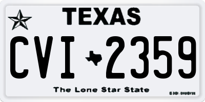 TX license plate CVI2359