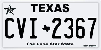 TX license plate CVI2367