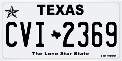 TX license plate CVI2369