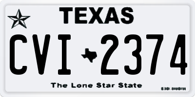 TX license plate CVI2374