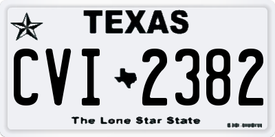 TX license plate CVI2382
