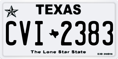 TX license plate CVI2383