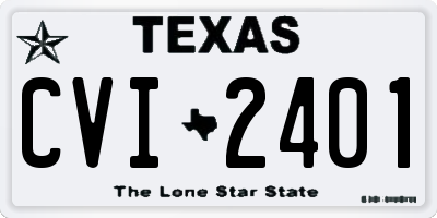 TX license plate CVI2401