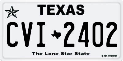 TX license plate CVI2402