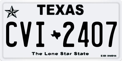 TX license plate CVI2407