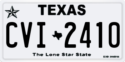 TX license plate CVI2410