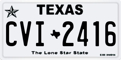 TX license plate CVI2416
