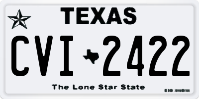 TX license plate CVI2422