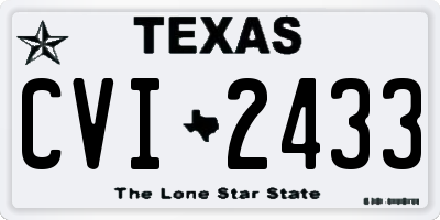 TX license plate CVI2433