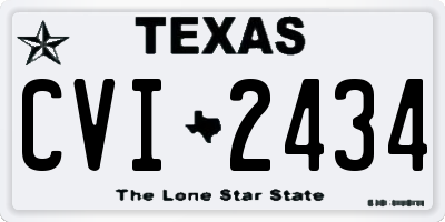TX license plate CVI2434