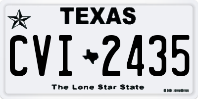 TX license plate CVI2435