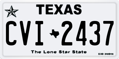 TX license plate CVI2437