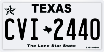 TX license plate CVI2440
