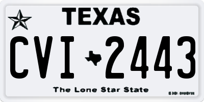 TX license plate CVI2443