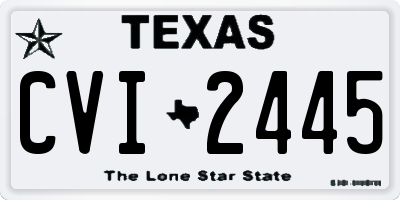 TX license plate CVI2445
