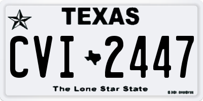 TX license plate CVI2447