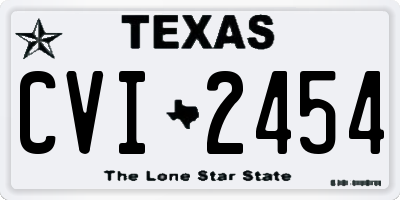 TX license plate CVI2454