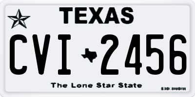 TX license plate CVI2456