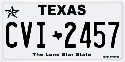 TX license plate CVI2457