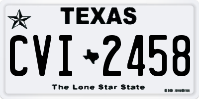 TX license plate CVI2458