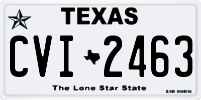 TX license plate CVI2463